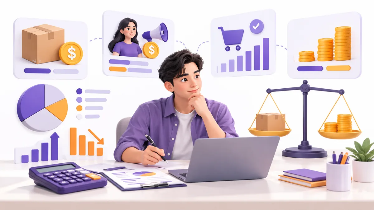 Seller membandingkan komisi affiliate, penjualan selesai, dan laba kampanye